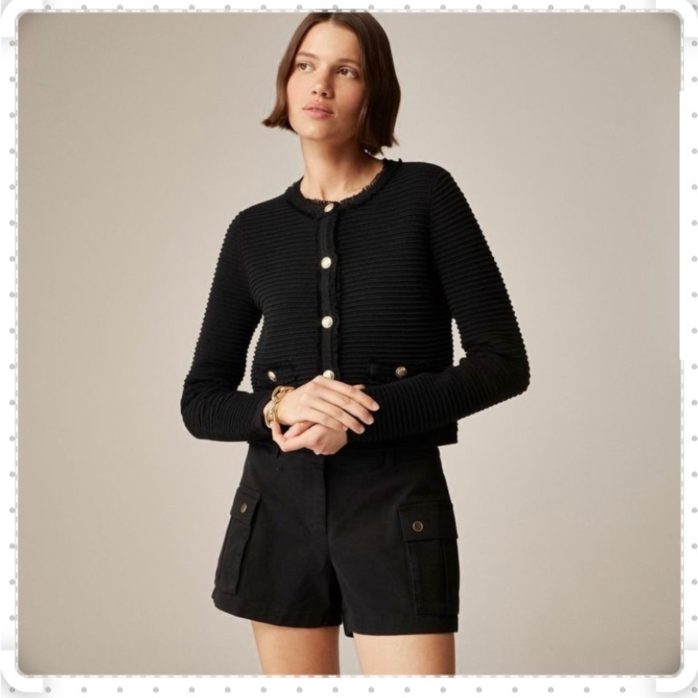 NWT JCrew Emilie sweater lady jacket textured cotton